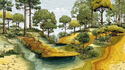 Ecological Intervention Mapping: Toxic waste site transformation timeline  
