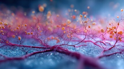 Microscopic Cell Culture View: Petri dish macro perspective showing muscle fiber formation  
