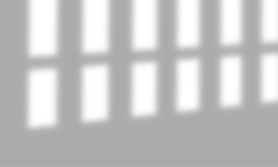Realistic shadow overlay effect from a window with bars, industrial sunlight reflection, isolated png with transparent background