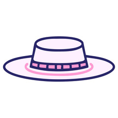 stylish brazilian hat with brim in bright neon color