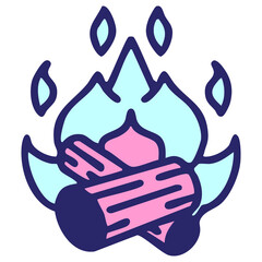 brazilian carnival beach fire in bright neon color