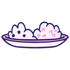 brazillian rice dish with lime and meat in bright neon color