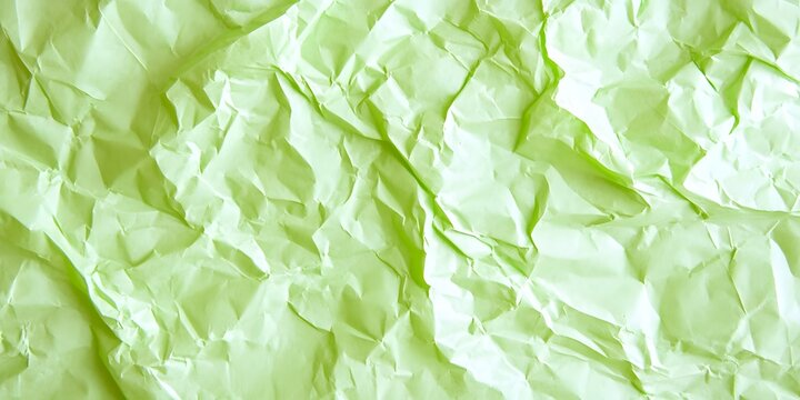 Abstract crumpled light green paper texture background for creative designs - Powered by Adobe