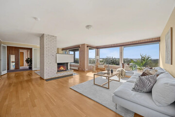 modern apartment living room interior, 3d render
