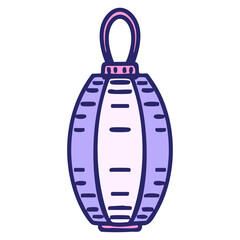 crafted hanging lantern japanese lamp in bright neon color