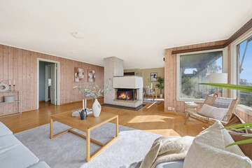 modern apartment living room interior, 3d render