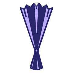 closed traditional folding japanese fan in bright neon color