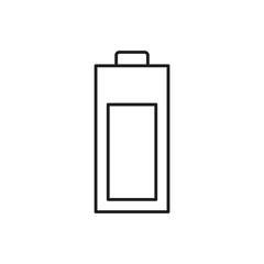 Low Battery Charge Power Simple Energy Line Icon Outline