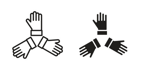 Fototapeta premium Collaboration icon outline illustration sign