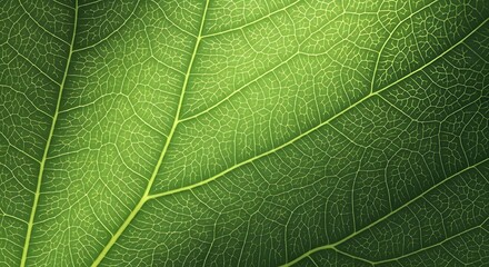 Obraz premium Green Leaf Texture Close Up Illustration Background