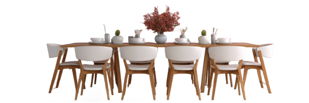 Set of Dinner Table Isolated on Transparent Background. PNG. - Powered by Adobe