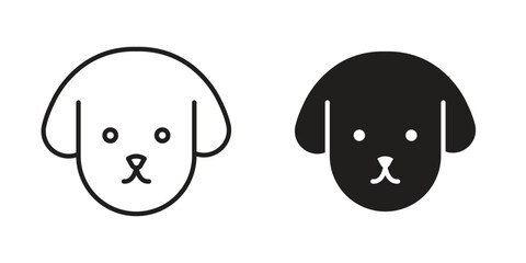 Obraz premium Dog icon outline illustration sign
