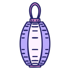 crafted hanging lantern japanese lamp in bright neon color