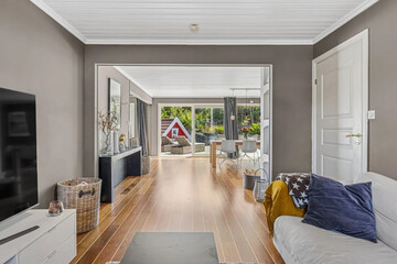 modern apartment living room interior, 3d render