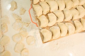 dumplings on a plate, baked 