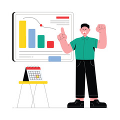 Startup Growth Flat Illustration