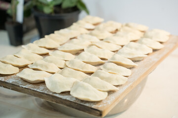 dumplings on a plate, baked 