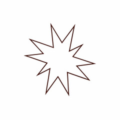 Obraz premium Explosion starburst vector graphic iconic burst shape simple outline scalable design