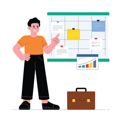 Vision Board Flat Illustration