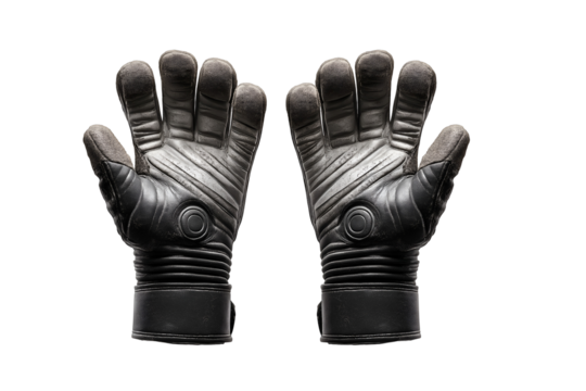 Professional goalkeeper gloves ready for action, offering superior grip and protection for athletic performance