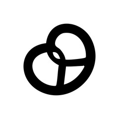 pretzel silhouette icon