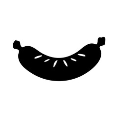 silhouette sausage vector icon