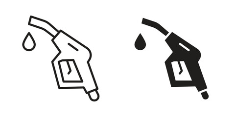 Fuel icon outline illustration sign
