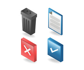 A bundle of illustrations themed on data technology problems and solutions