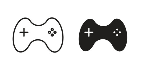 Game controller icon outline illustration sign