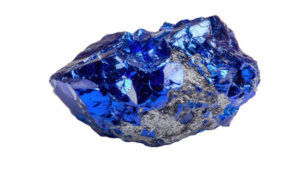Cobalt fragment background isolated on a Transparent background, PNG file.