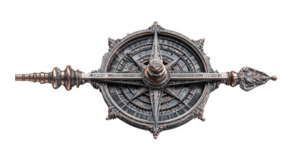 Compass needle piece background isolated on a Transparent background, PNG file.