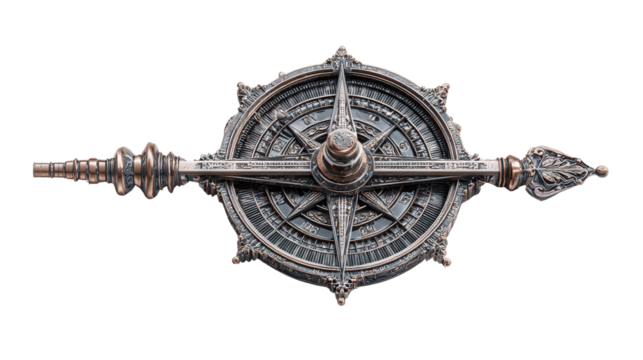 Compass needle piece background isolated on a Transparent background, PNG file.