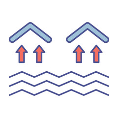 Heating floor Vector icon which can easily modify or edit