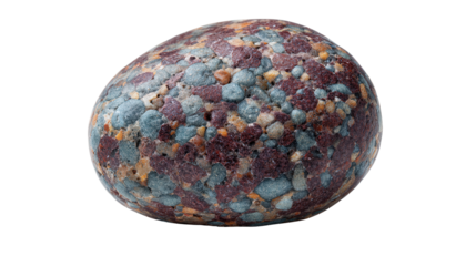 Conglomerate pebble background isolated on a Transparent background, PNG file.