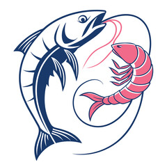 vector illustration of a fish