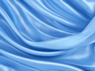 Elegant Light Blue Silk Fabric Drapes, Soft Smooth Satin Texture Background