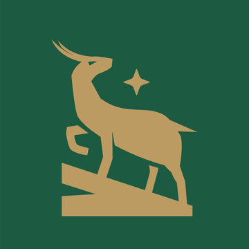 minimalist deer logo flat design