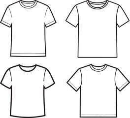 Four t shirt designs silhouette