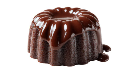 Chocolate ganache mini background isolated on a Transparent background, PNG file.