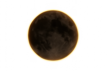 Planet eclipse with radiant corona representing celestial event