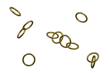 Fototapeta premium gold wedding rings, PNG