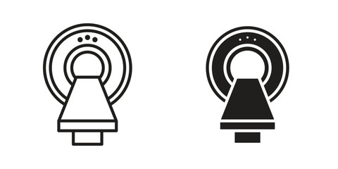 Fototapeta premium MRI icon outline illustration sign