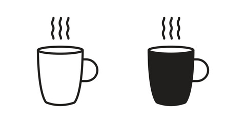Mug icon outline illustration sign