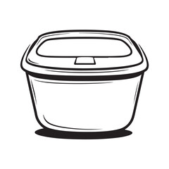 Vector illustration of a dining place in a modern cartoon style