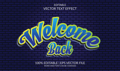 Banner Design, Welcome Back Banner Design, Editable Vector Template for Events, School, Business & Celebration
