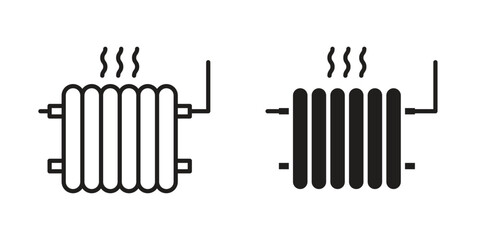 Radiator icon outline illustration sign