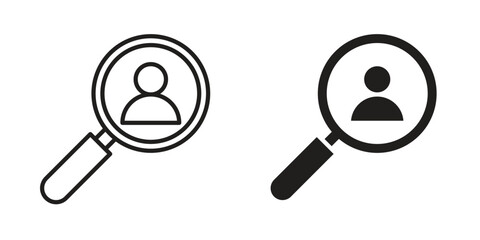 Recruitment icon outline illustration sign