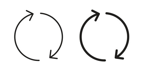 Repeat icon outline illustration sign