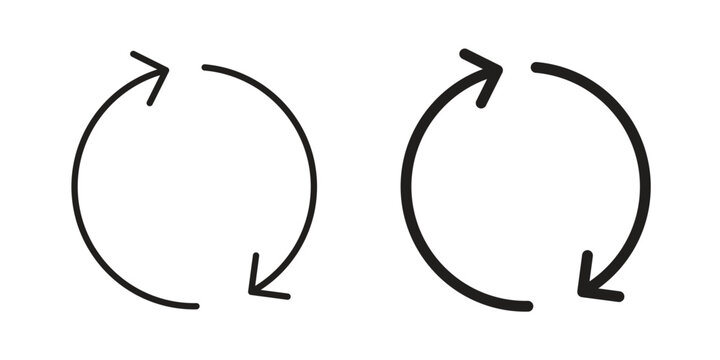 Repeat icon outline illustration sign