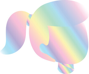 Holographic Ponytail Hairstyle